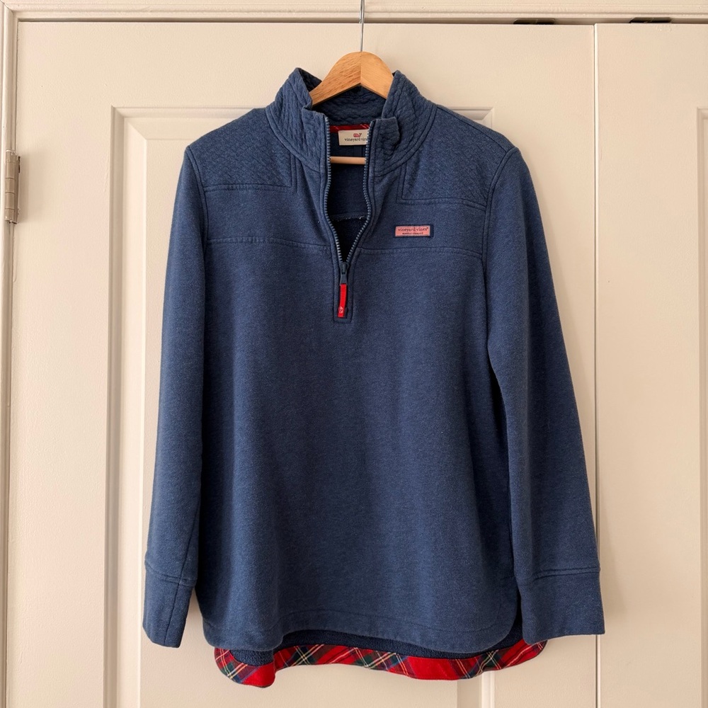 Vineyard Vines Blue Heather Quarter-Zip Pullover